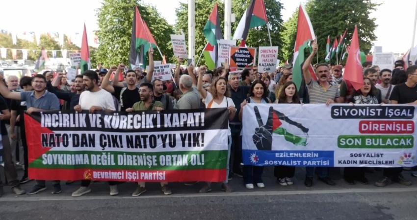 Filistin Eylem Komitesi’nin çağrısıyla toplanan sivil toplum örgütü 7 Ekim’in