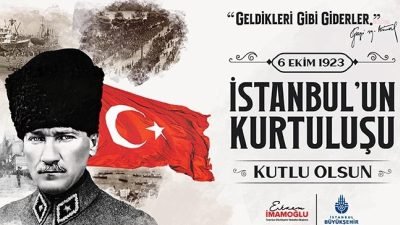 İstanbul Büyükşehir Belediyesi (İBB), kentin kurtuluşunun 101’inci yılını konserlerle, atölyelerle
