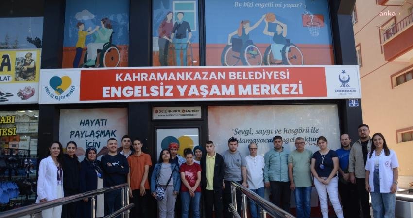 Kahramankazan Belediyesi'nin hayata geçirdiği Engelsiz Yaşam Merkezi, bir yandan verdiği