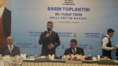 Bazı temaslar için Erzurum'da bulunan Milli Eğitim Bakanı Yusuf Tekin,