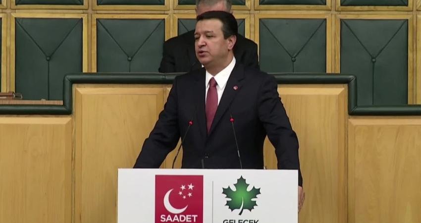 Saadet- Gelecek Partisi TBMM ortak grup toplantısında konuşan Saadet Partisi