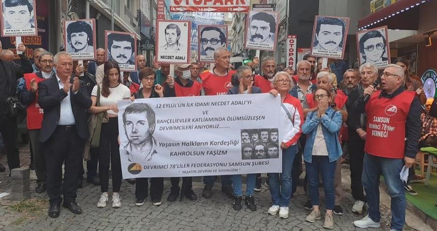 Samsun Devrimci 78'liler Derneği, 44 yıl önce 12 Eylül'de idam