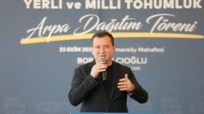 Silivri Belediyesi, Değirmenköy Mahallesi'nde Yerli ve Milli Tohumluk Arpa Dağıtım