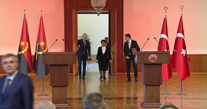 TBMM Başkanı Numan Kurtulmuş, Angola Meclis Başkanı Carolina Cerqueira ile