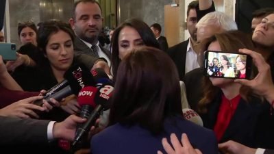 DEM Parti Eş Genel Başkanı Tülay Hatimoğulları, MHP Genel Başkanı