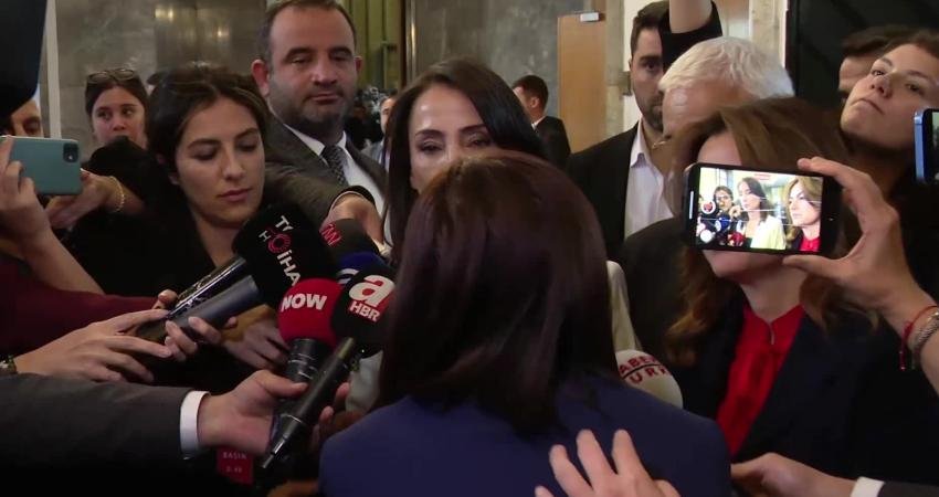 DEM Parti Eş Genel Başkanı Tülay Hatimoğulları, MHP Genel Başkanı