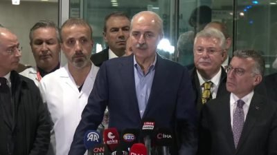 TBMM Başkanı Numan Kurtulmuş, TUSAŞ'a yönelik terör saldırısında yaralananları Etlik