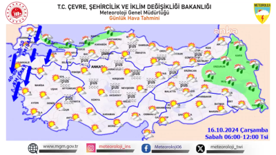Meteoroloji'nin yaptığı son değerlendirmelere göre, bugün Ağrı, Erzurum, Muş, Zonguldak,