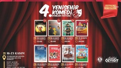 Yenişehir Belediyesi, 4.Yenişehir Komedi Oyunları Festivali ile Türkiye’nin seçkin tiyatrolarını