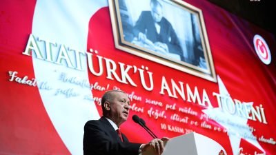 Cumhurbaşkanı Recep Tayyip Erdoğan, Atatürk’ün sonsuzluğa uğurlanışının 86’ncı yılı nedeniyle düzenlenen anma