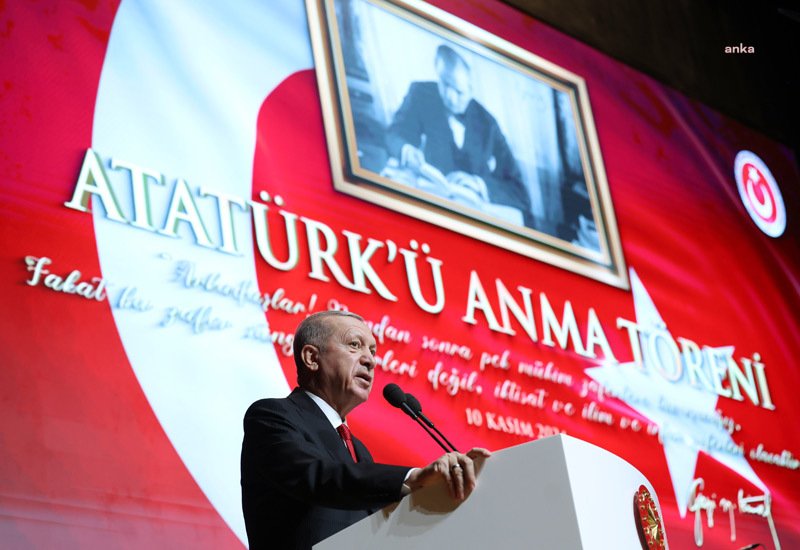 Cumhurbaşkanı Recep Tayyip Erdoğan, Atatürk’ün sonsuzluğa uğurlanışının 86’ncı yılı nedeniyle düzenlenen anma