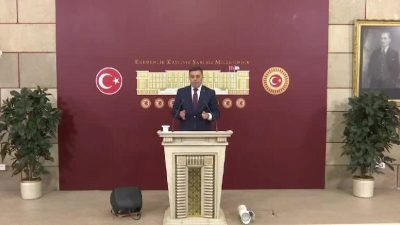 AK Parti Erzincan Milletvekili Serkan Bayram, TBMM'de düzenlediği basın toplantısında