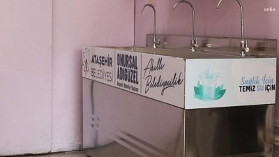 İstanbul Ataşehir Belediyesi, ilçedeki devlet okullarına öğrencilerin sağlıklı içme suyuna