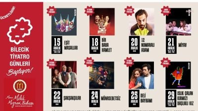 Bilecik Tiyatro Günleri, 15 Aralık Pazar günü Bilecik Belediyesi Şeyh