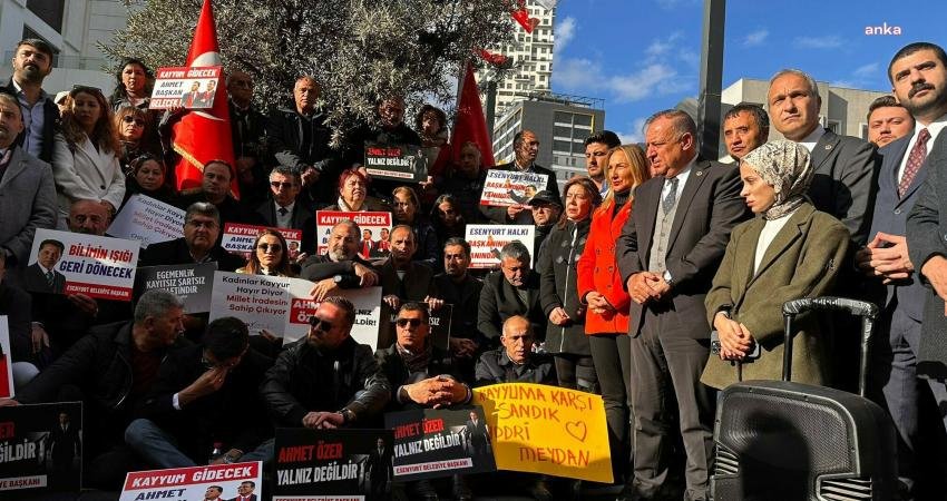 Esenyurt Belediye Başkanı Ahmet Özer’in tutuklanarak yerine kayyum atanmasına karşı