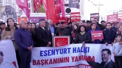 Esenyurt Belediye Başkanı Ahmet Özer'in tutuklanıp yerine kayyum atanmasına karşı