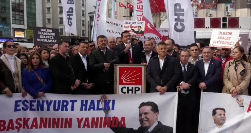 Esenyurt Belediye Başkanı Ahmet Özer'in tutuklanarak yerine kayyum atanmasına karşı