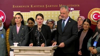 CHP Genel Başkan Yardımcısı Gökçe Gökçen, milletvekilleri ve vatandaşlarla TBMM'de düzenlediği basın