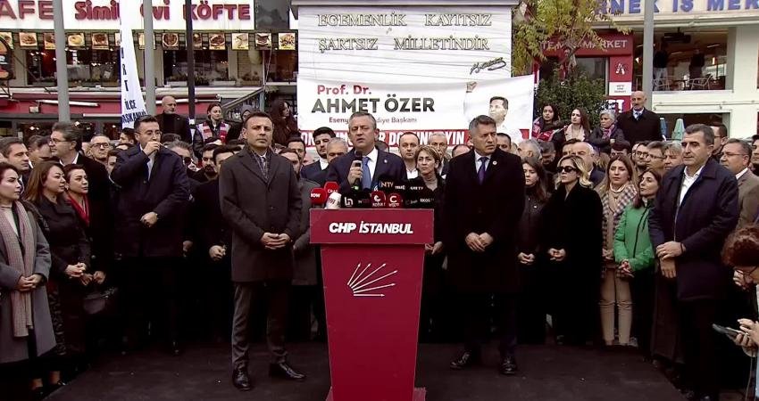 CHP Genel Başkanı Özgür Özel, partisinin Esenyurt’ta toplanan MYK’sının ardından