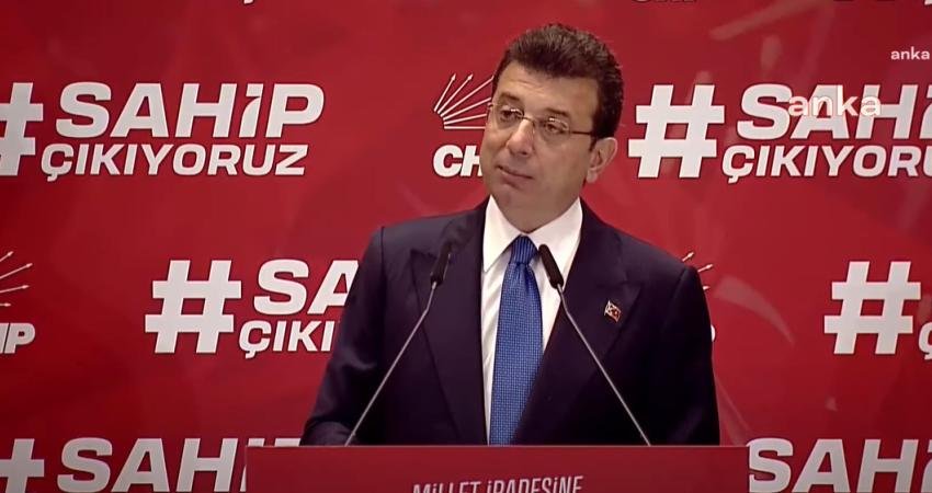 İstanbul Büyükşehir Belediye Başkanı Ekrem İmamoğlu, CHP’nin “Millet İradesine Sahip