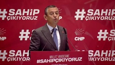 CHP Genel Başkanı Özgür Özel, partisinin “Millet İradesine Sahip Çıkıyoruz”