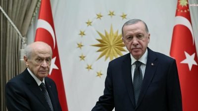 Cumhurbaşkanı Recep Tayyip Erdoğan, MHP Genel Başkanı Devlet Bahçeli ile