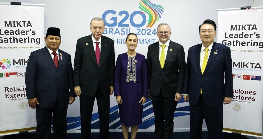 Cumhurbaşkanı Recep Tayyip Erdoğan, Meksika, Endonezya, Güney Kore, Türkiye ve