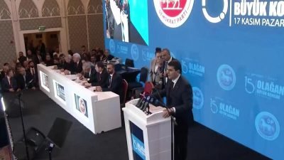 Demokrat Parti (DP) Genel Başkanı Gültekin Uysal, partinin 15'inci Olağan