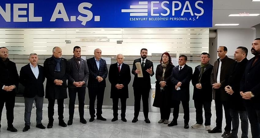 Esenyurt Belediyesi’ne bağlı Esenyurt Personel A.Ş’de (ESPAŞ) görevinden istifa eden