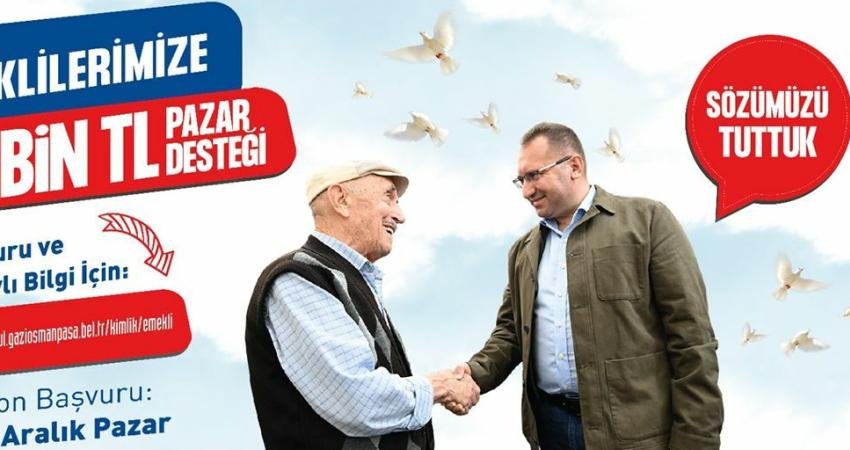 Gaziosmanpaşa Belediye Başkanı Hakan Bahçetepe’nin seçim vaatlerinden olan “Emeklilere Pazar