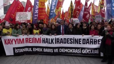 İstanbul Emek, Barış ve Demokrasi Güçleri’nin çağrısıyla Esenyurt Cumhuriyet Meydanı’nda