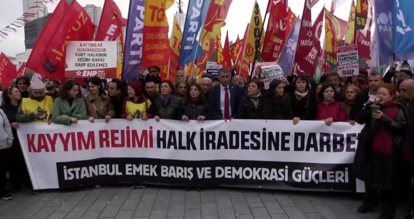 İstanbul Emek, Barış ve Demokrasi Güçleri’nin çağrısıyla Esenyurt Cumhuriyet Meydanı’nda