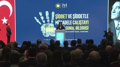 İYİ Parti Genel Başkan Yardımcısı Kevser Ofluoğlu, partisinin düzenlediği Şiddet