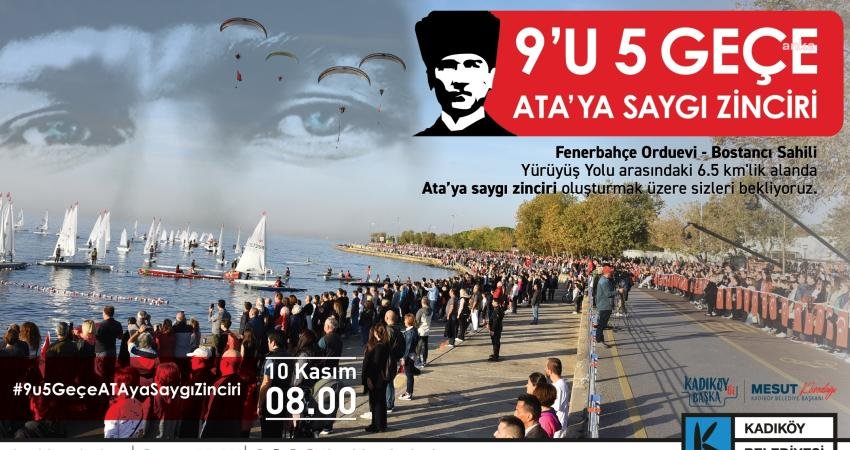 Mustafa Kemal Atatürk ebediyete intikalinin 86'ncı yılında, Kadıköy Belediyesi ve