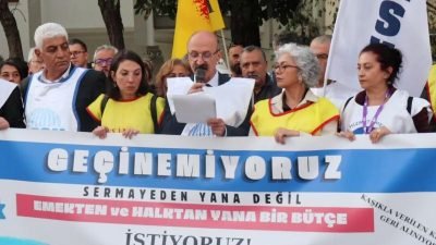 Muğla'da Kamu Emekçileri Sendikaları Konfederasyonu (KESK) üyeleri, Ankara Mitingi öncesi