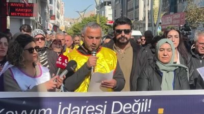 KESK Van Şubeler Platformu, belediyelere kayyum atanmasını protesto etti. KESK