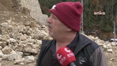 Rize’nin İkizdere ilçesi Demirkapı köyü sakinleri, Taş Yapı şirketinin sahibi