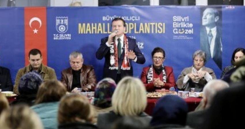 Silivri Belediye Başkanı Bora Balcıoğlu, Büyükkılıçlı Mahallesi’nde düzenlenen toplantıda mahalle