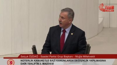 TBMM Genel Kurulu'nda "etki ajanlığına" ilişkin konuşan  Saadet- Gelecek Grup Başkanvekili