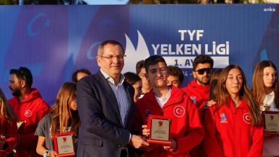 Ayvalık’ta düzenlenen Türkiye Yelken Federasyonu (TYF) Yelken Ligi Birinci Ayak