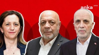 TÜRK-İŞ Genel Başkanı Ergün Atalay , HAK-İŞ Genel Başkanı Mahmut