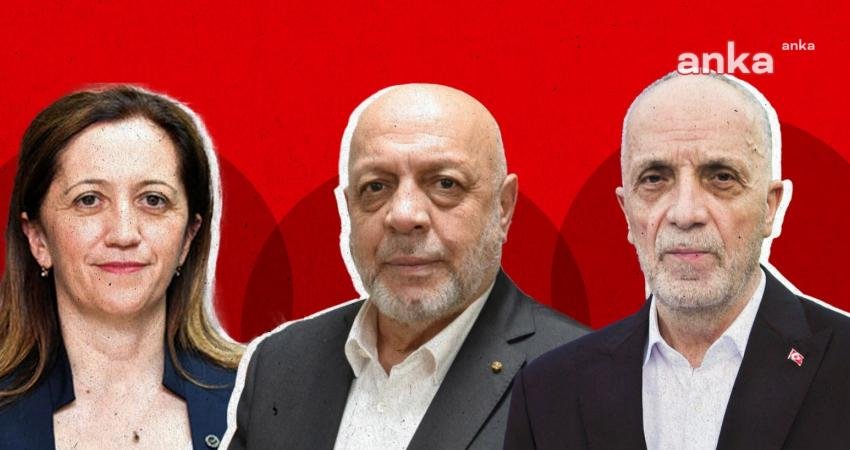 TÜRK-İŞ Genel Başkanı Ergün Atalay , HAK-İŞ Genel Başkanı Mahmut