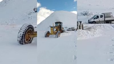 Van’da bir süredir devam eden sağanak yağış yüksek kesimlerde yerini