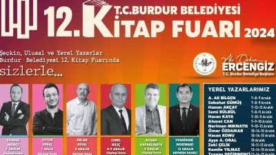 Burdur Belediyesi tarafından düzenlenen 12’nci Kitap Fuarı, 7 Aralık’ta Belediye Konferans ve
