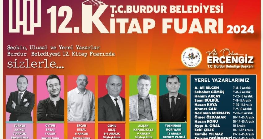Burdur Belediyesi tarafından düzenlenen 12’nci Kitap Fuarı, 7 Aralık’ta Belediye Konferans ve