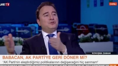 DEVA Partisi Genel Başkanı Ali Babacan, katıldığı bir televizyon programında AK