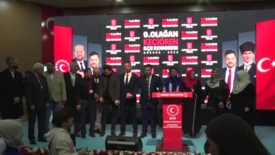 Partisin Keçiören il kongresinde konuşan Bağımsız Türkiye Partisi (BTP) Lideri