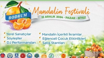 Bodrum Bitez’de her yıl mandalin hasat döneminde düzenlenen Mandalin Festivali