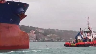 Yalova’dan Rusya’ya seyir halindeyken İstanbul Boğazı Yeniköy önlerinde makine arızası
