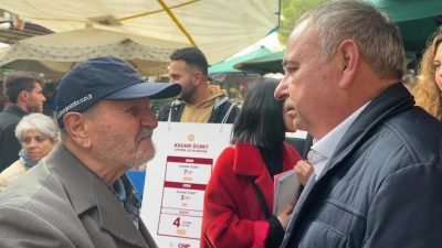 CHP Manisa Milletvekili Ahmet Vehbi Bakırlıoğlu, Manisa'da pazarda vatandaşların sorunlarını